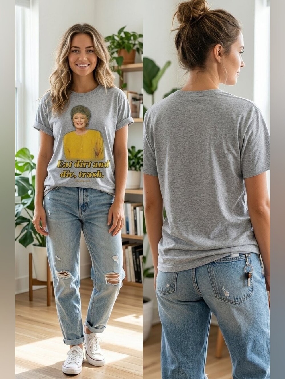 Golden Girls Graphic Tee with Blanche Funny Unisex Size Medium NWT